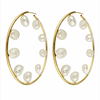 Pearl Gold Hoops earrings